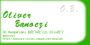 oliver banoczi business card